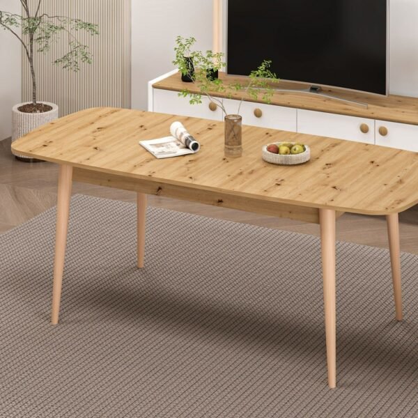 Modern Açılır Ahşap Ayaklı Yemek Masası - Artisan/Ahşap Ayak