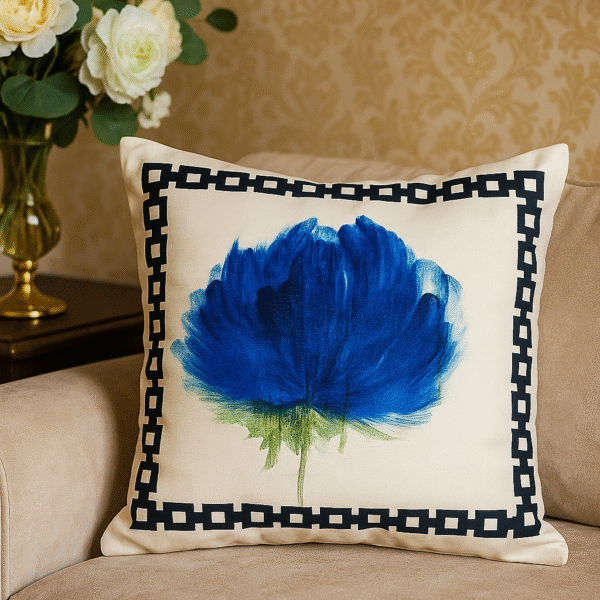 Blue Bloom Dekoratif Kırlent-43*43