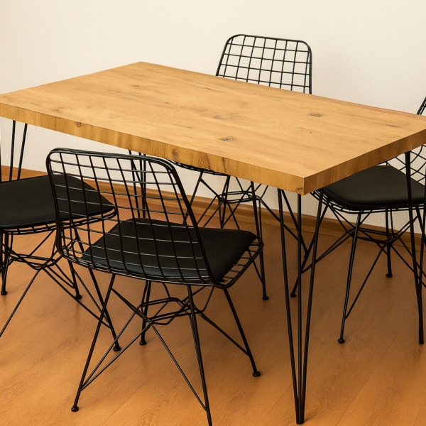 Nordic Line 5’li Ahşap Mutfak Masası Takımı